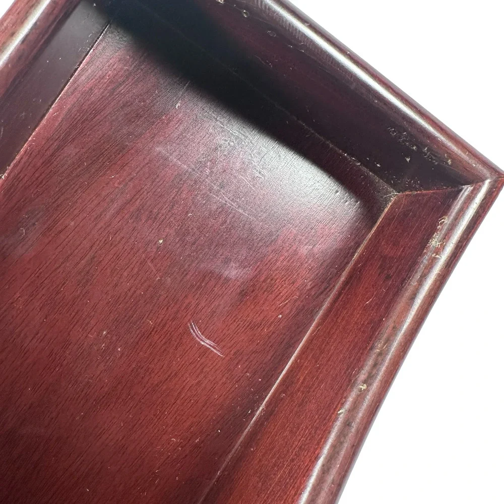 Vintage Williamsburg Restoration C4W Wine Bottle Server Brown Mahogany Wood‎